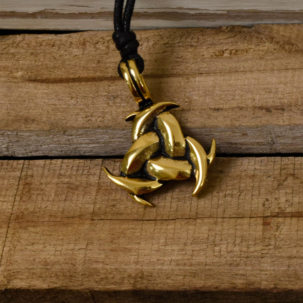 Trilogy Triquetra Silver Pewter Gold Brass Charm Necklace Pendant Jewelry