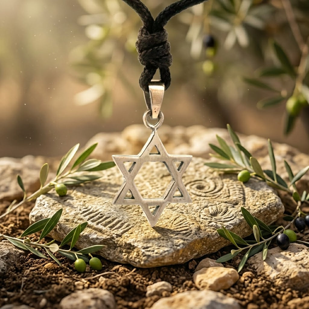Star of David 92.5 Sterling Silver Pewter Brass Charm Necklace Pendant Jewelry