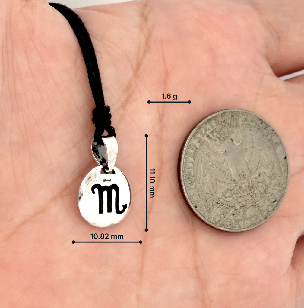 Astrology Gold 92.5 Sterling Silver Brass Charm Necklace Pendant Horoscope Zodiac