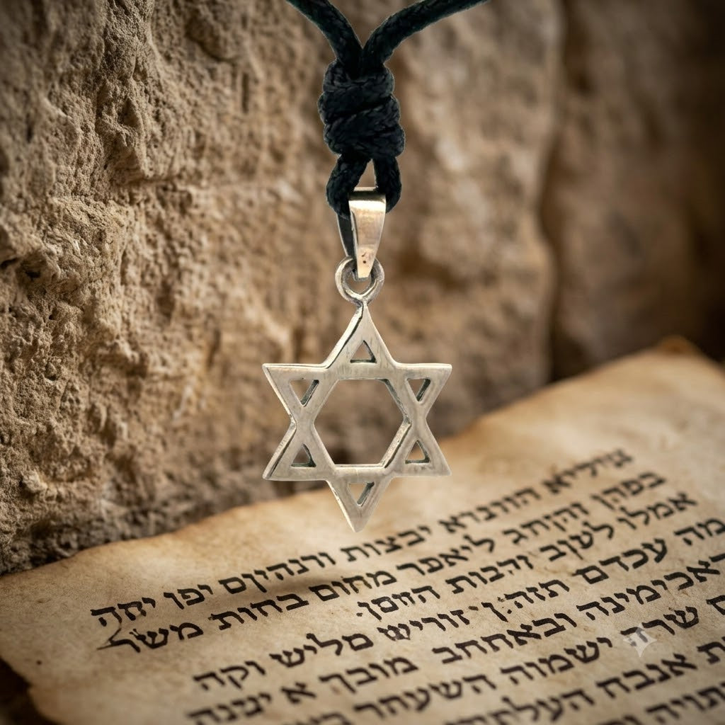 Star of David 92.5 Sterling Silver Pewter Brass Charm Necklace Pendant Jewelry