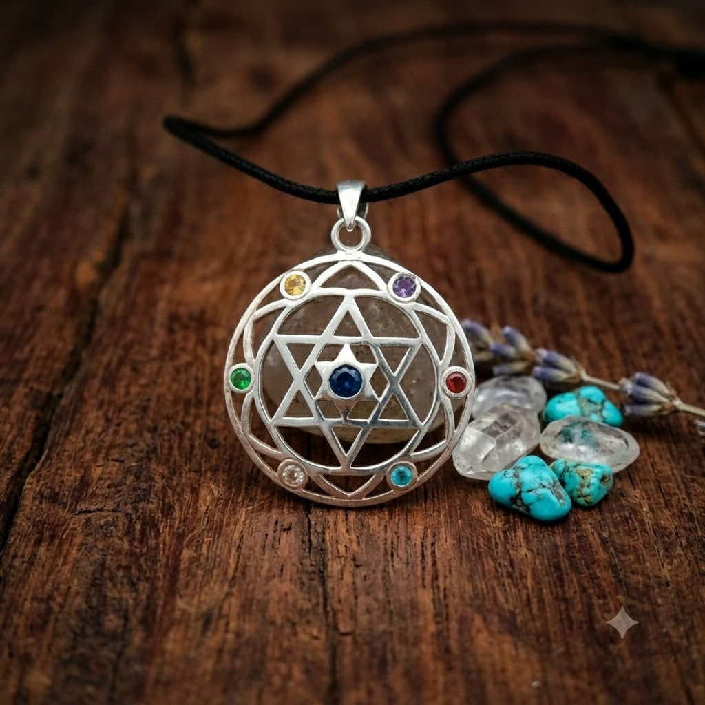 Classic Star of David 92.5 Sterling Pewter Brass Charm Necklace Pendant Jewelry