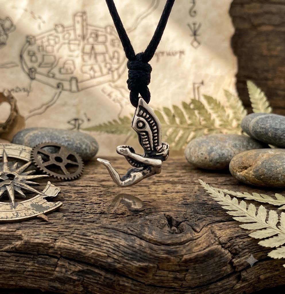 Fairy Pixie 92.5 Sterling Silver Gold Brass Charm Necklace Pendant Jewelry