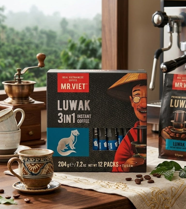 Mr. Viet Vietnamese Instant Coffee  4in1 / 3in1 / 2in1 Cappuccino / Black Americano/ Ginsheng Coffee