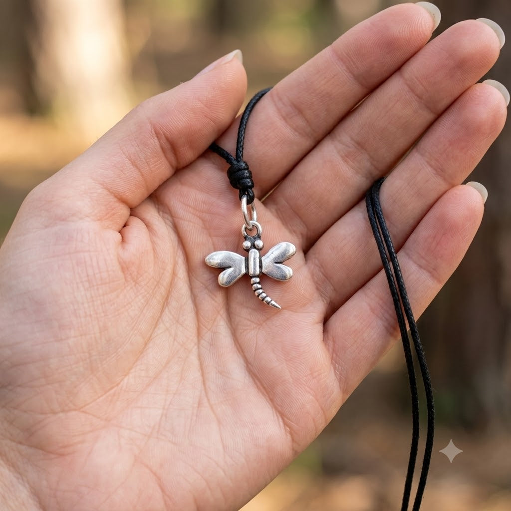 Cute Mini Dragonfly Sterling Silver Pewter Brass Charm Necklace Pendant Jewelry
