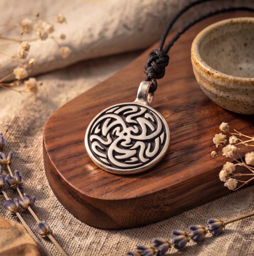 Tribal Celtic Silver Pewter Charm Necklace Pendant Jewelry