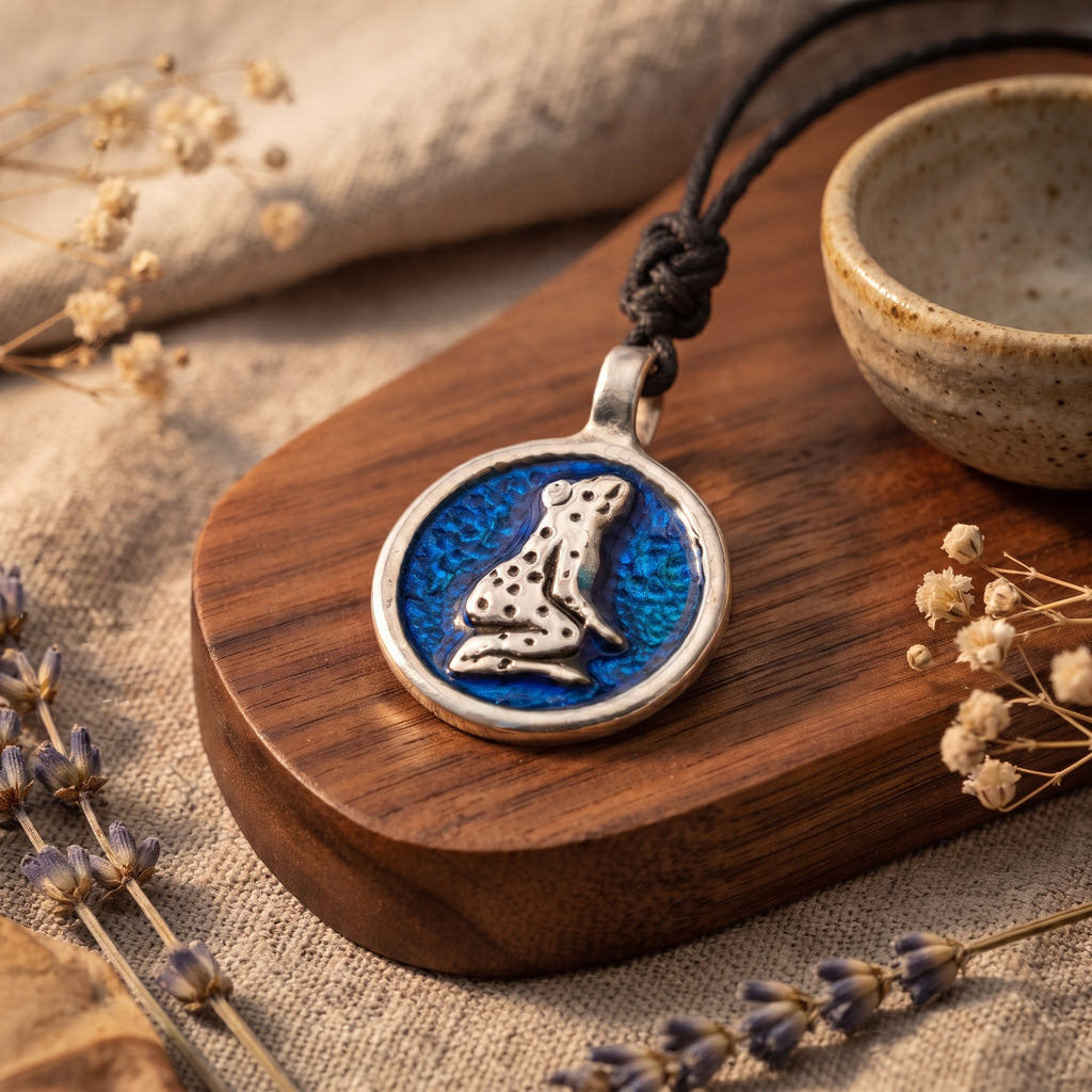 Colorful Frog Silver Pewter Charm Necklace Pendant Jewelry
