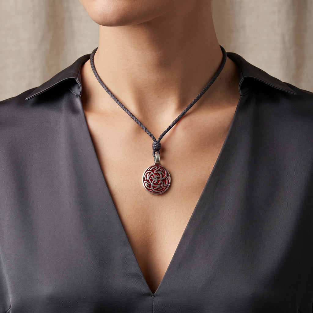 Tribal Celtic Silver Pewter Charm Necklace Pendant Jewelry