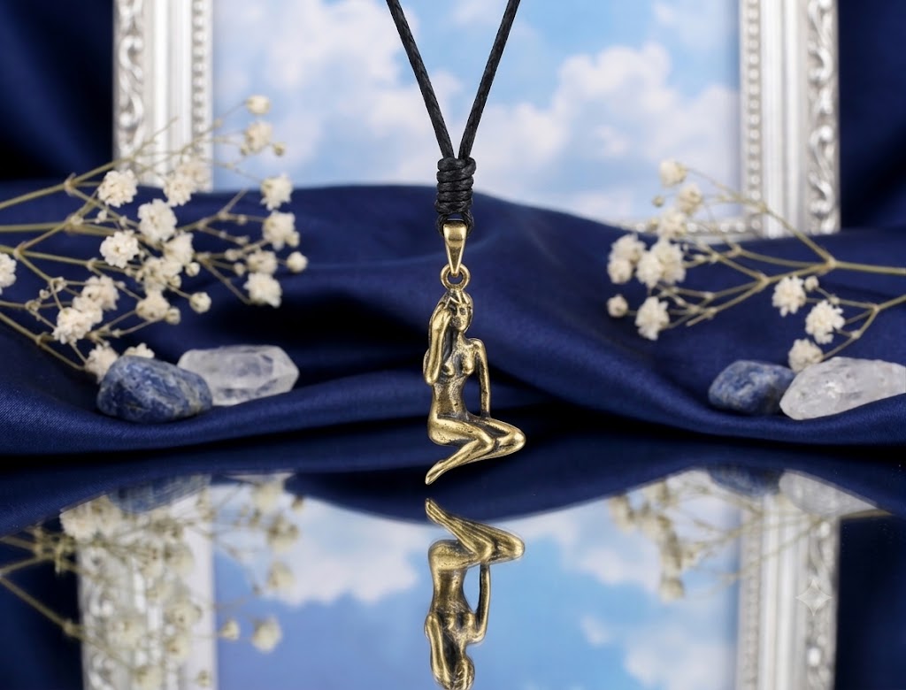 Astrology Gold Brass 92.5 Sterling Silver Charm Necklace Pendant Horoscope Zodiac