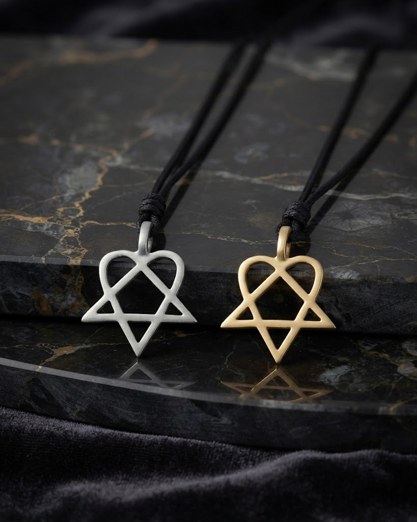 HIM Heartagram Silver Pewter Gold Brass Necklace Pendant Jewelry