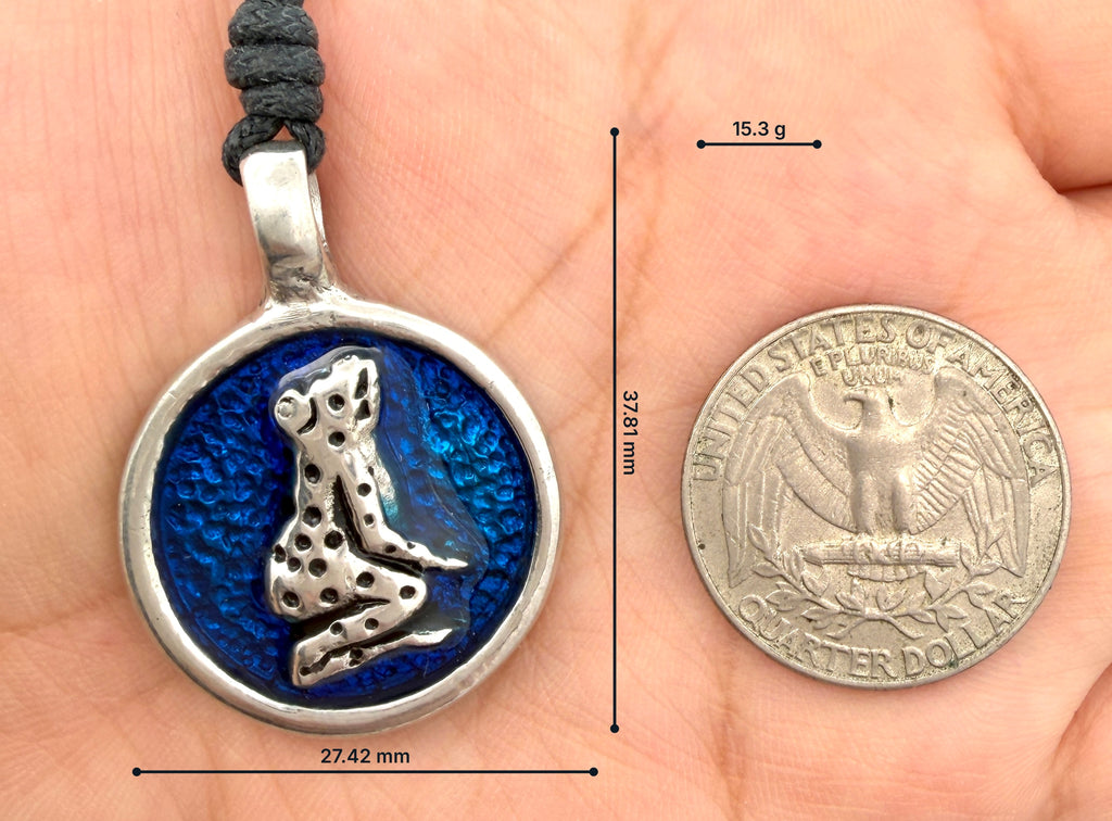Colorful Frog Silver Pewter Charm Necklace Pendant Jewelry