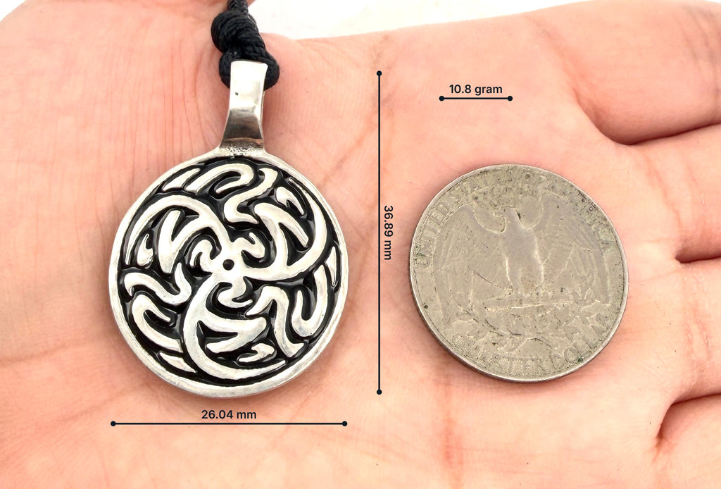 Tribal Celtic Silver Pewter Charm Necklace Pendant Jewelry