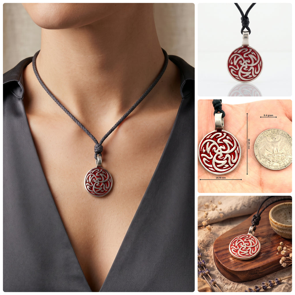 Tribal Celtic Silver Pewter Charm Necklace Pendant Jewelry
