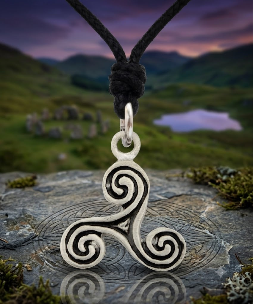 Trilogy Wave 92.5 Sterling Silver Pewter Gold Brass Necklace Pendant Jewelry