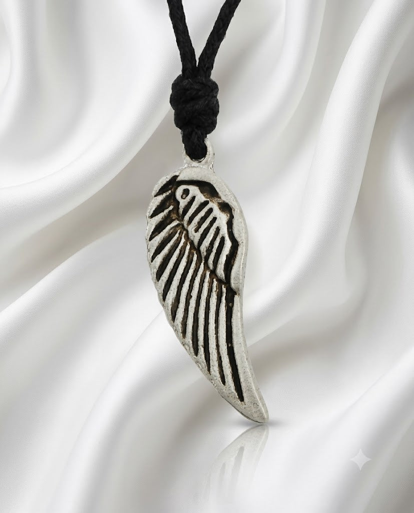 Angel Wing 92.5 Sterling-silver Pewter Charm Necklace Pendant Jewelry