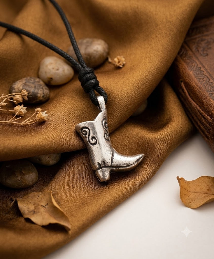 Fashion Cowboy Boots Sterling Silver Pewter Brass Charm Necklace Pendant Jewelry