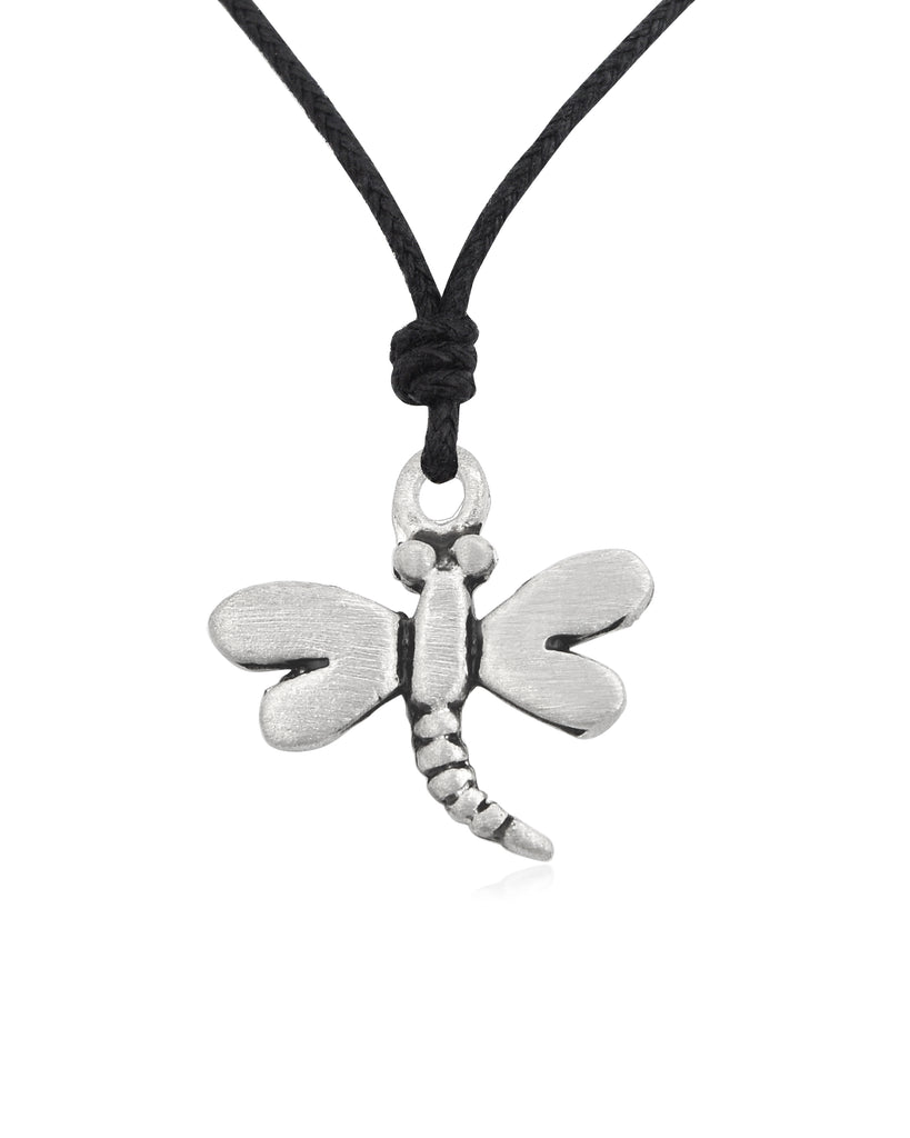 Cute Mini Dragonfly Sterling Silver Pewter Brass Charm Necklace Pendant Jewelry