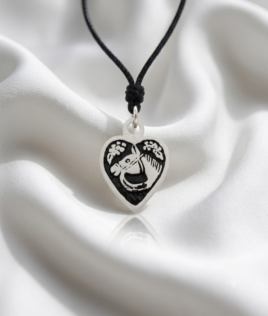 New Horse Heart Love Silver Pewter Gold Brass Charm Necklace Pendant Jewelry