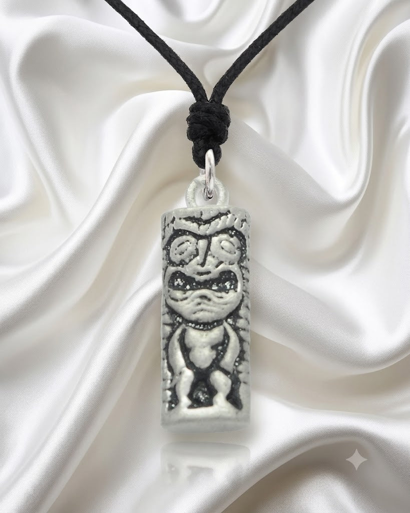Hawaiian God 92.5 Sterling Silver Gold Brass Necklace Pendant Jewelry