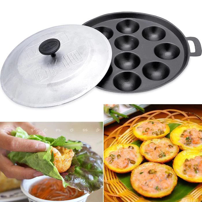Cookware Bánh Khọt Cake Mold Mini Savory Pancakes, Traditional Asia Kitchen Tool