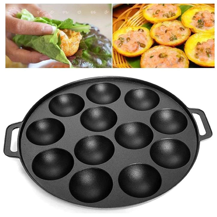 Cookware Bánh Khọt Cake Mold Mini Savory Pancakes, Traditional Asia Kitchen Tool
