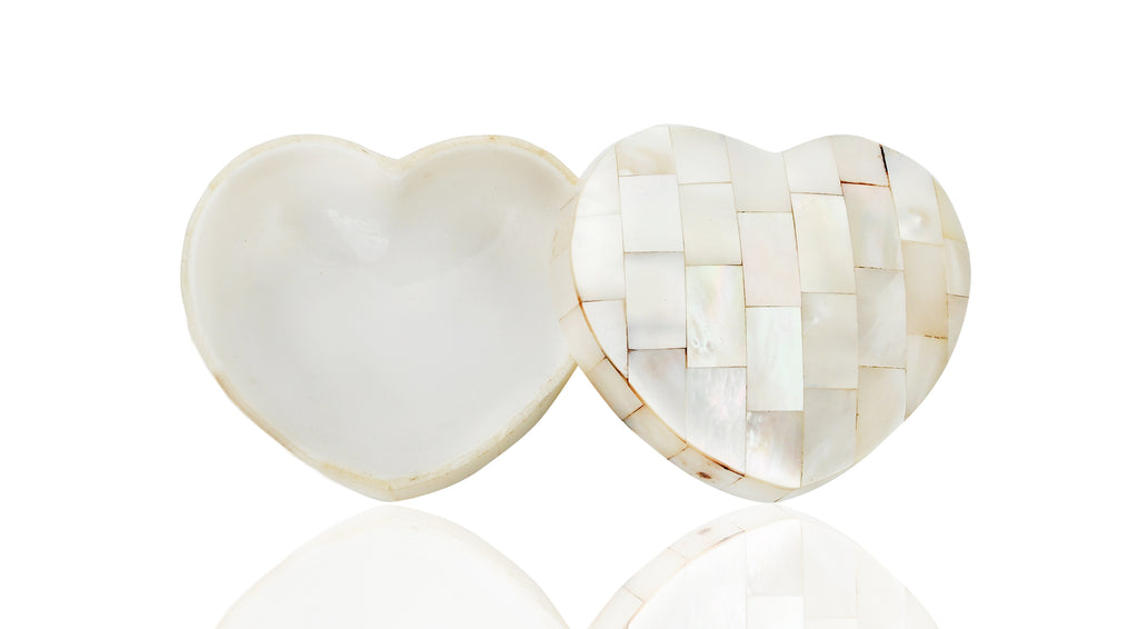 Myanmar Natural Mother of Pearl Jewelry Box Ring Bracelet Necklace Case