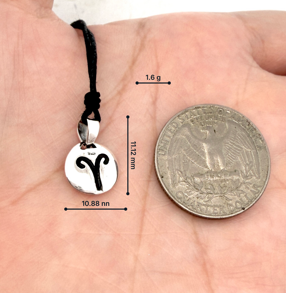 Astrology Gold 92.5 Sterling Silver Brass Charm Necklace Pendant Horoscope Zodiac