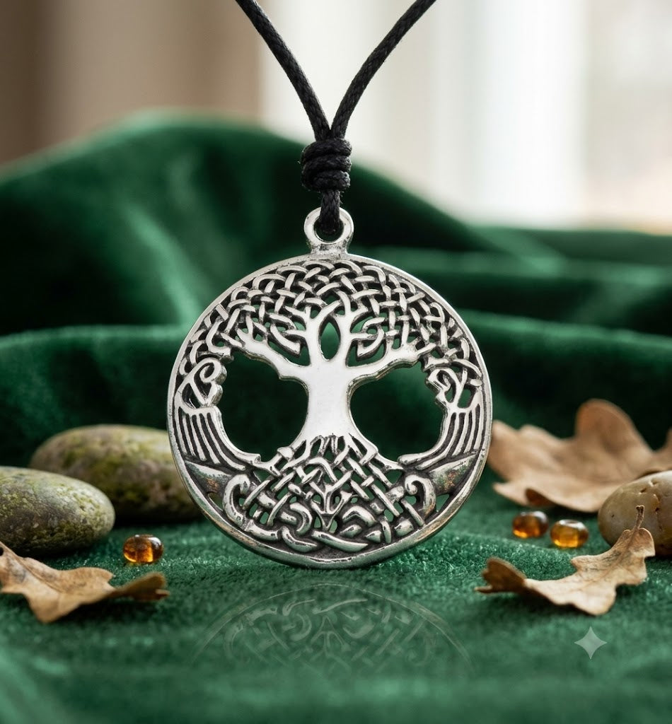 Tree of Life 92.5 Sterling Silver Brass Charm Necklace Pendant Necklace Jewelry