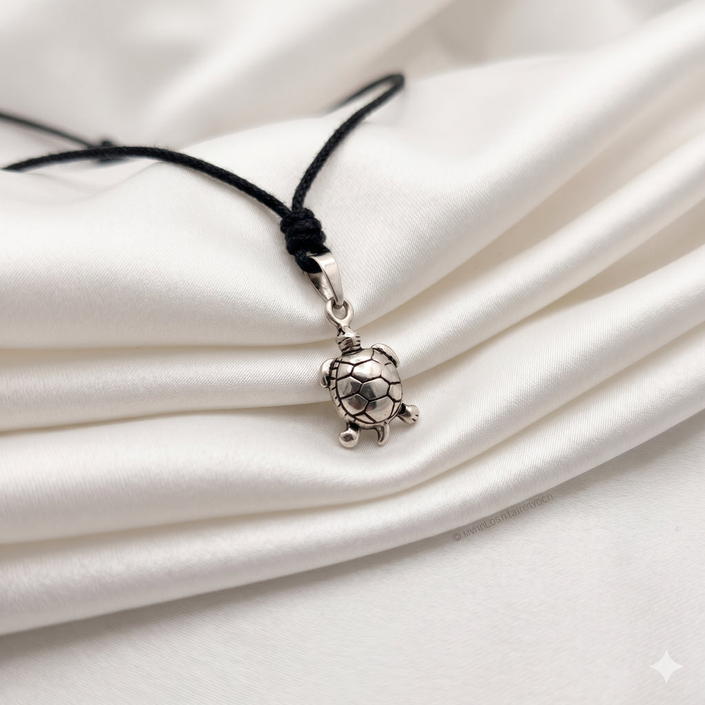 Turtle Tortoise Wildlife 92.5 Sterling Silver Gold Brass Necklace Pendant