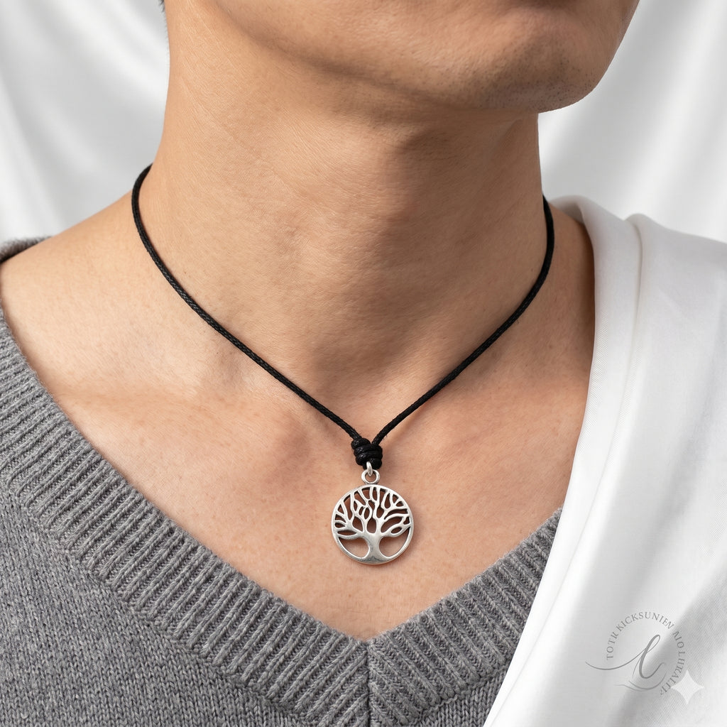 Tree of Life 92.5 Sterling Silver Gold Brass Charm Necklace Pendant Necklace Jewelry