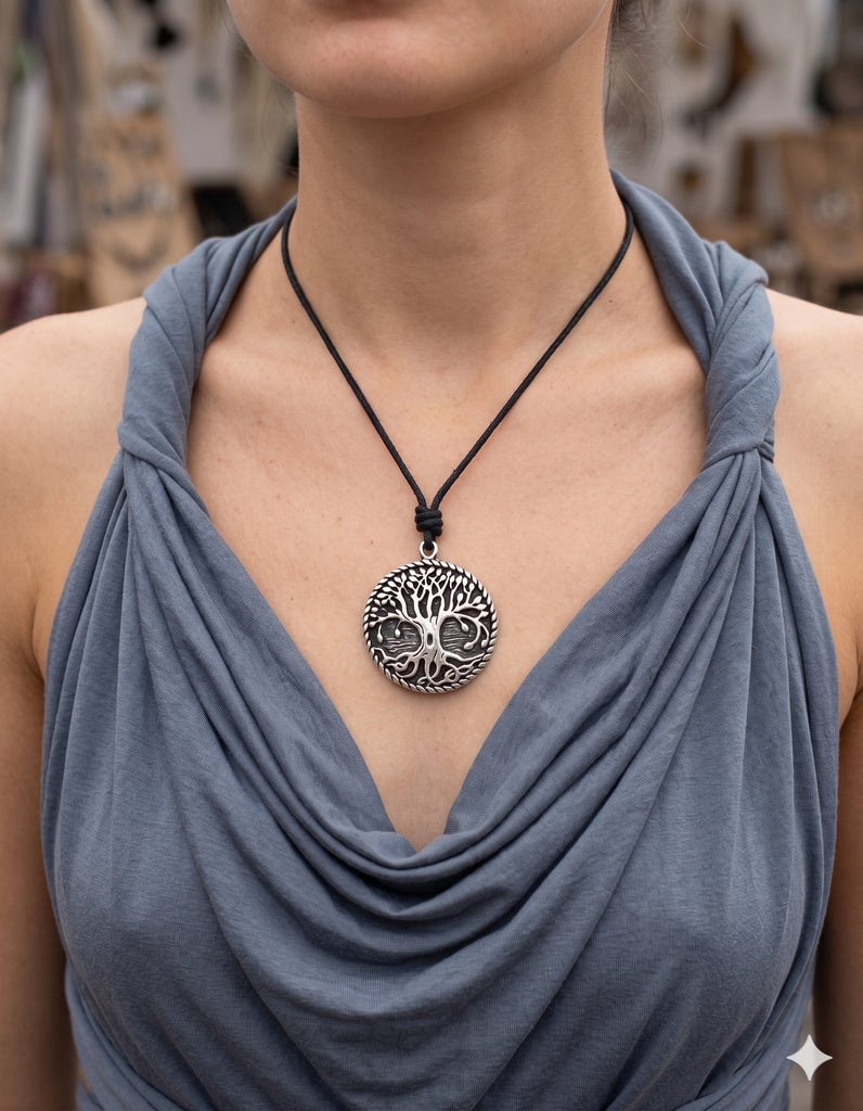 Celtic Tree Of Life 92.5 Sterling Silver Pewter Brass Necklace Pendant Jewelry