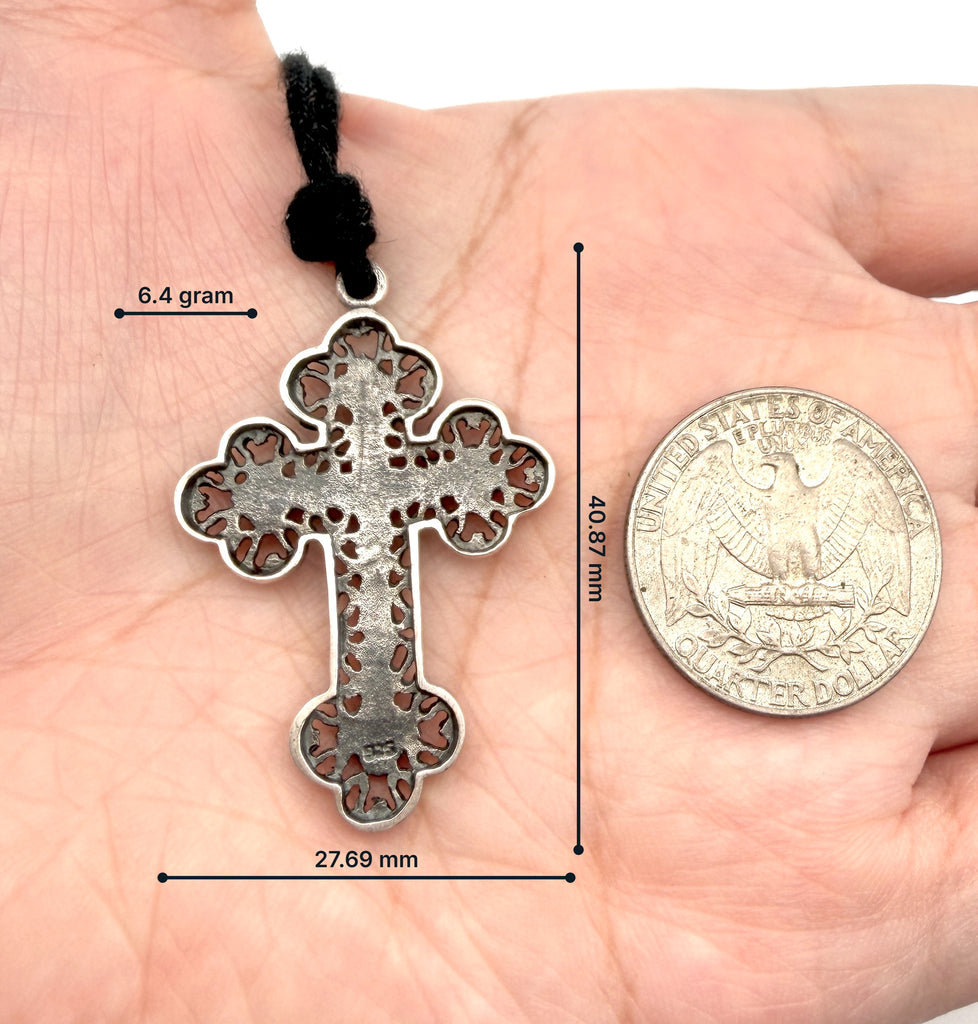 Gothic Celtic Cross Sterling-silver Brass Charm Necklace Pendant Jewelry