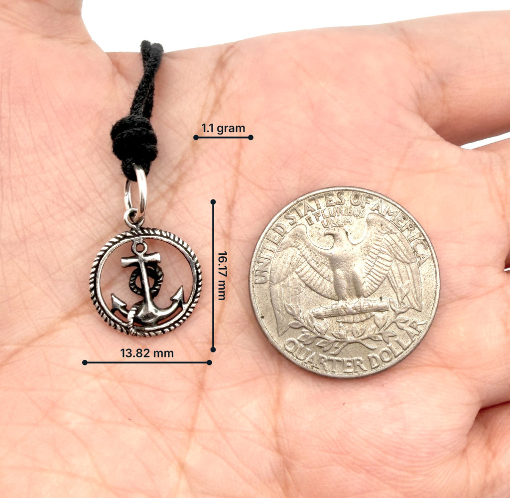 Ship Anchor Boat Pewer Sterling-silver Brass Charm Necklace Pendant Jewelry
