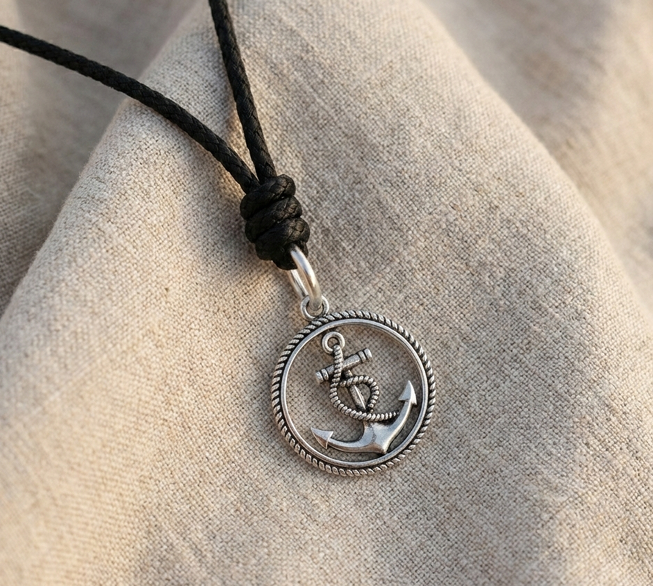 Ship Anchor Boat Pewer Sterling-silver Brass Charm Necklace Pendant Jewelry
