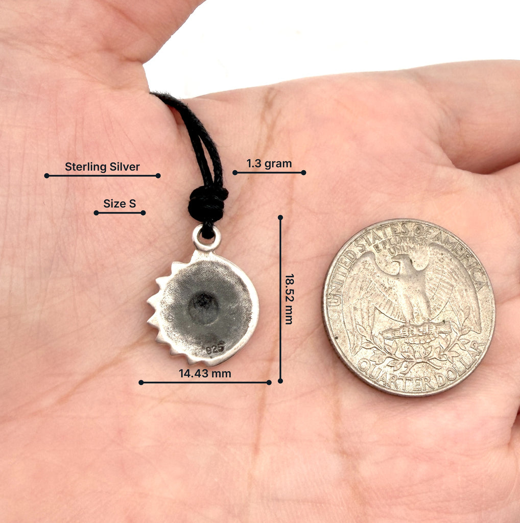 Sun and Moon 92.5 Sterling Silver Pewter Brass Necklace Pendant Jelwery