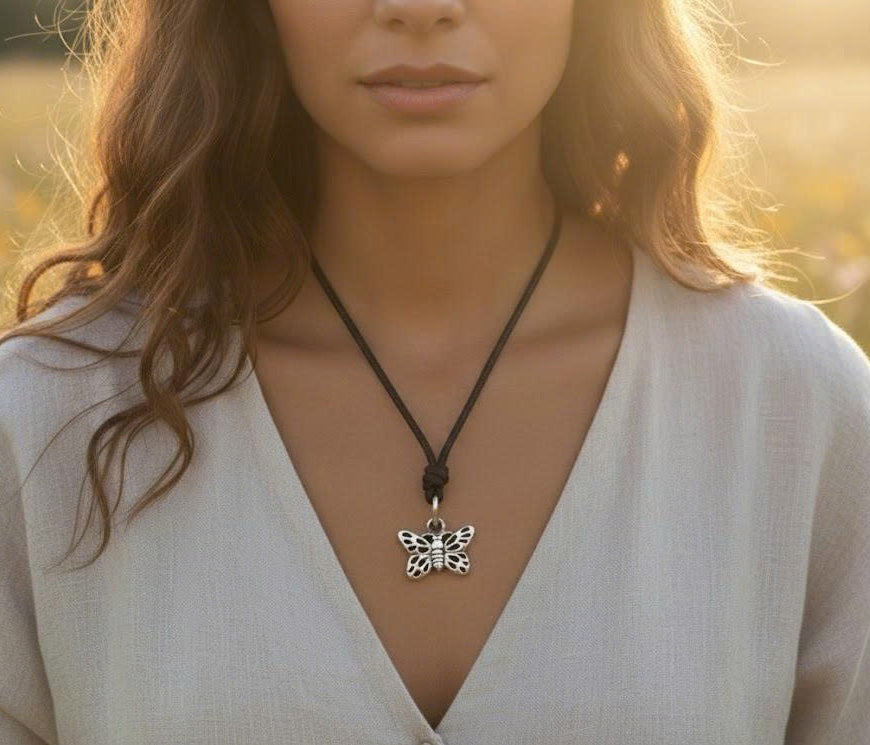 Fancy Butterfly Insect Sterling-silver Pewter Brass Necklace Pendant Jewelry