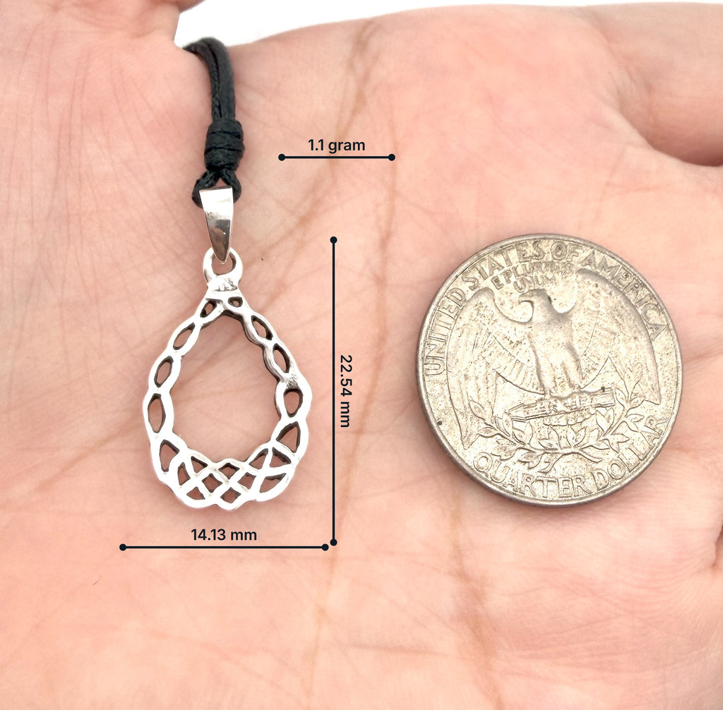 Lovely Maori Handmade 92.5 Sterling Silver Brass Charm Necklace Pendant Jewelry