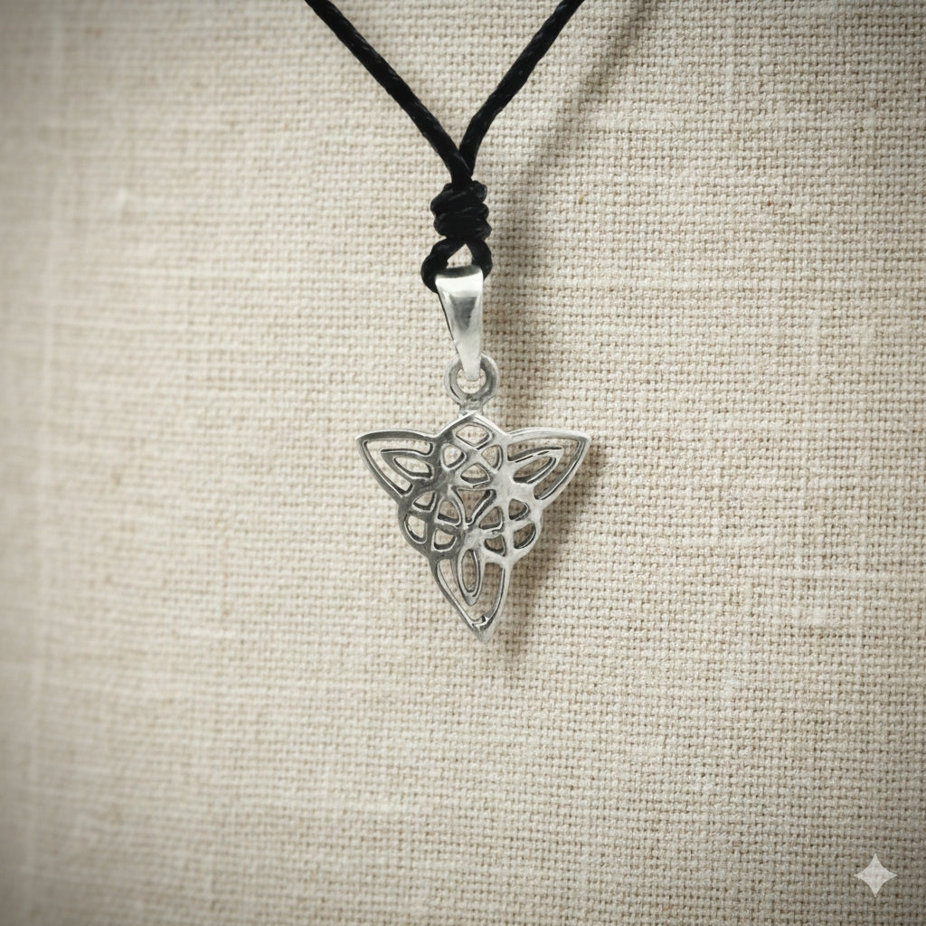 Classic Trilogy Triquetra 92.5 Sterling Silver Gold Brass Necklace Pendant Jewelry