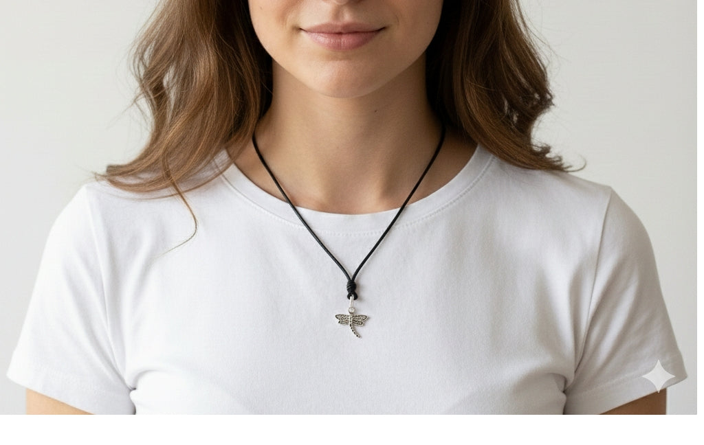 New Lovely Dragonfly Sterling Silver Brass Pewter Charm Necklace Pendant Jewelry