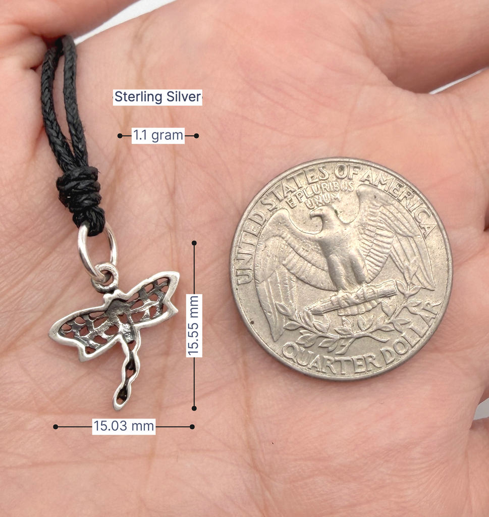 New Lovely Dragonfly Sterling Silver Brass Pewter Charm Necklace Pendant Jewelry