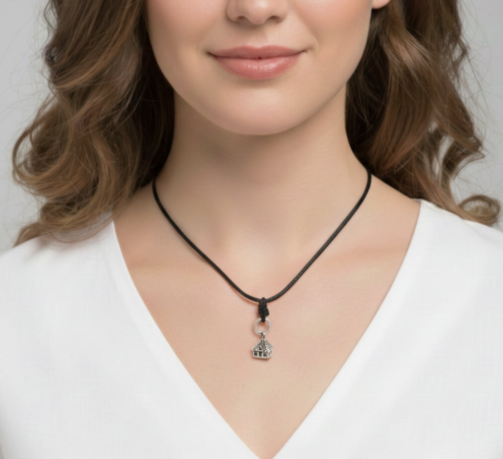 Sweet Mini Home 92.5 Sterling-silver Brass Necklace Pendant Jewelry