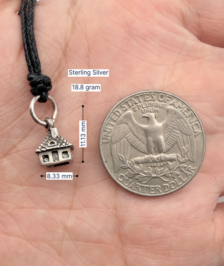 Sweet Mini Home 92.5 Sterling-silver Brass Necklace Pendant Jewelry