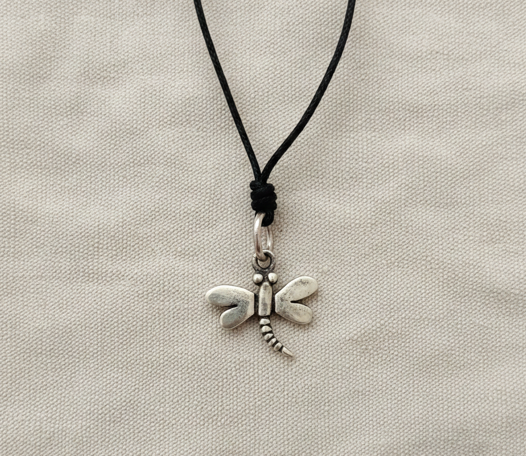 Cute Mini Dragonfly Sterling Silver Pewter Brass Charm Necklace Pendant Jewelry
