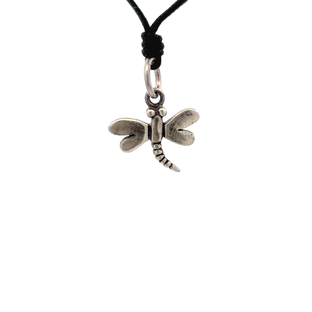 Cute Mini Dragonfly Sterling Silver Pewter Brass Charm Necklace Pendant Jewelry