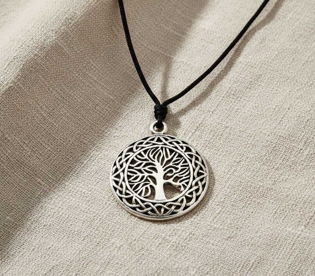 Tree of Life 92.5 Sterling Silver Brass Charm Necklace Pendant Necklace Jewelry
