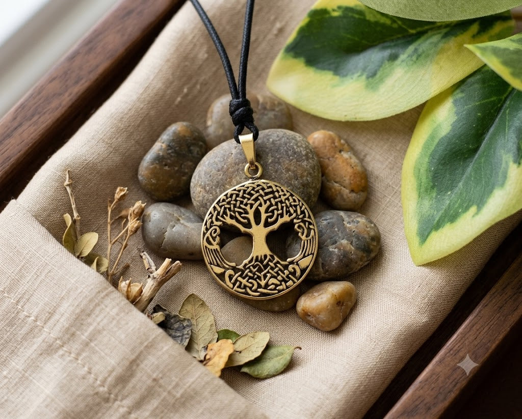 Tree of Life 92.5 Sterling Silver Brass Charm Necklace Pendant Necklace Jewelry