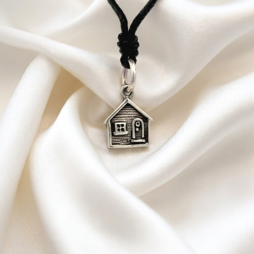 Sweet House 92.5 Sterling Silver Gold Brass Charm Necklace Pendant Jewelry