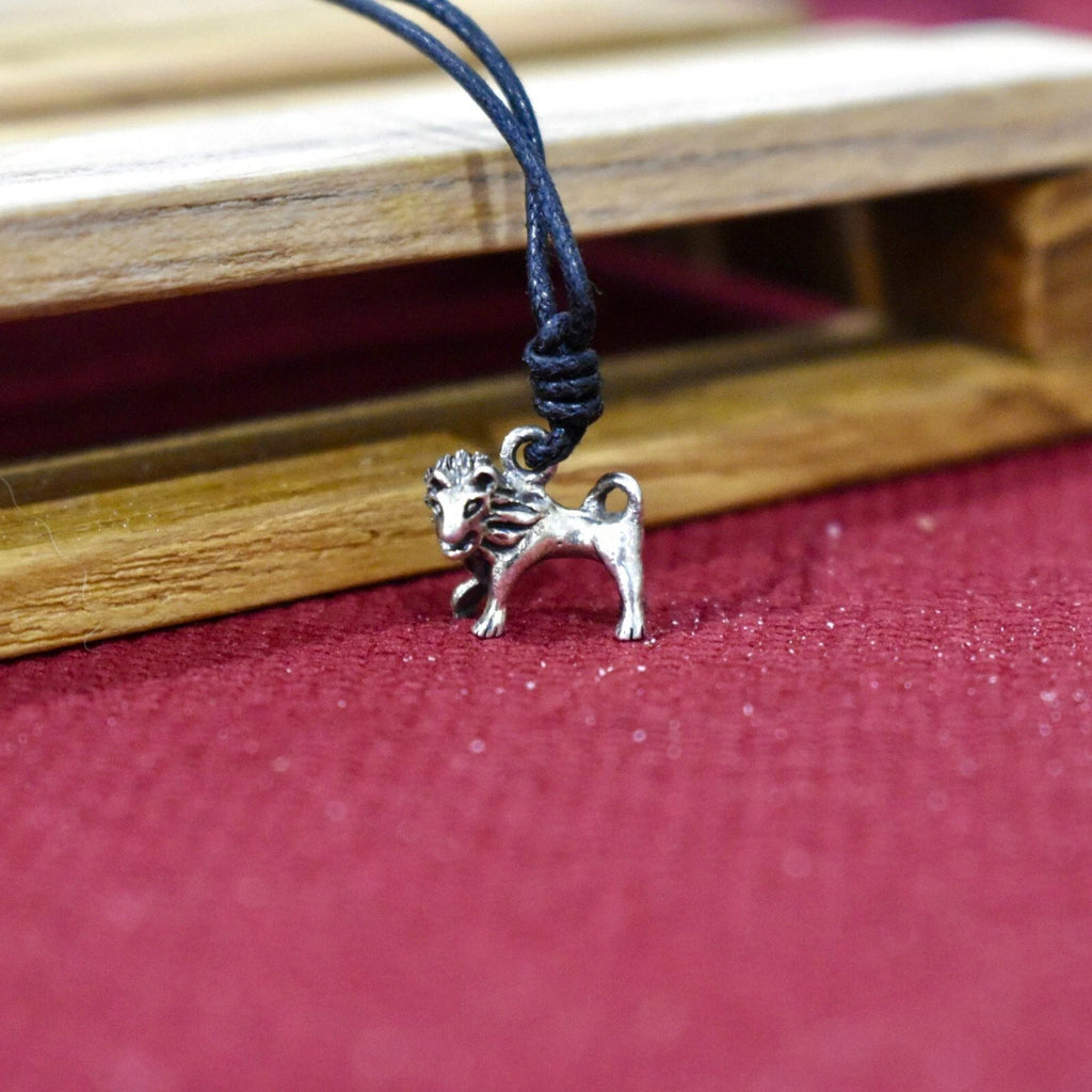 Lion Big Cat 92.5 Sterling Silver Gold Brass Charm Necklace Pendant Jewelry