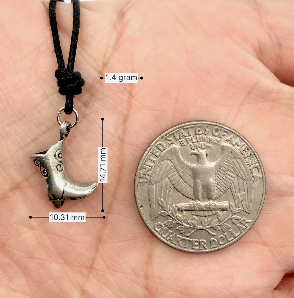 Fashion Cowboy Boots Sterling Silver Pewter Brass Charm Necklace Pendant Jewelry