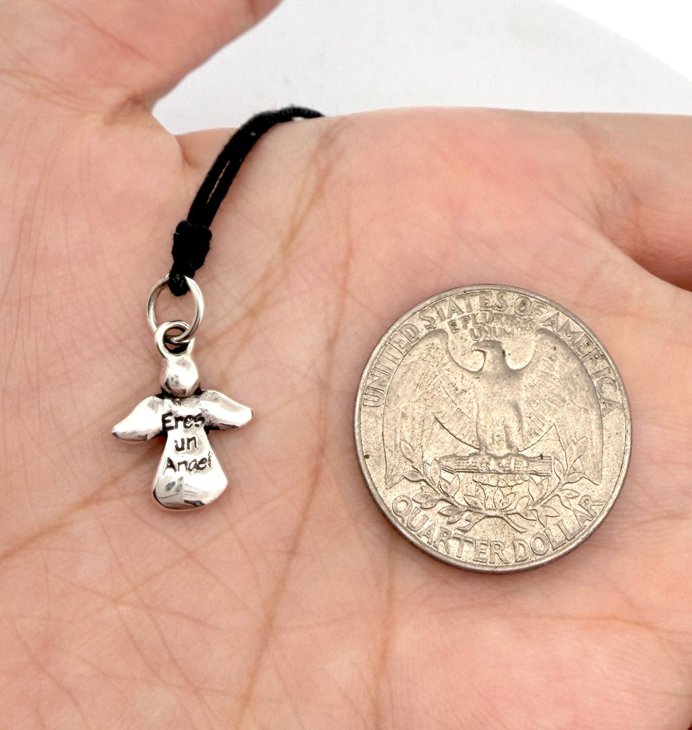 Lovely Angel Sterling Silver Pewter Gold Brass Charm Necklace Pendant Jewelry