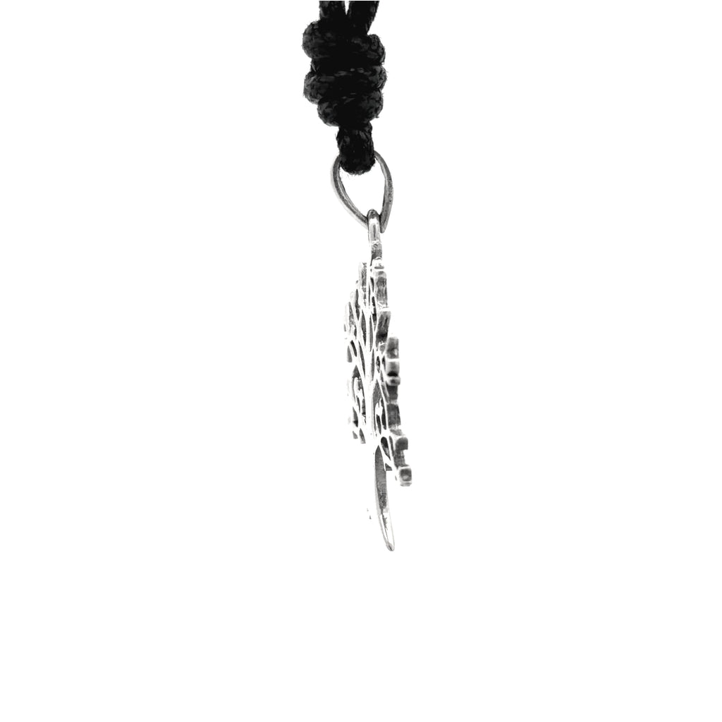 Oak Tree 92.5 Sterling Silver Gold Brass Charm Necklace Pendant Jewelry